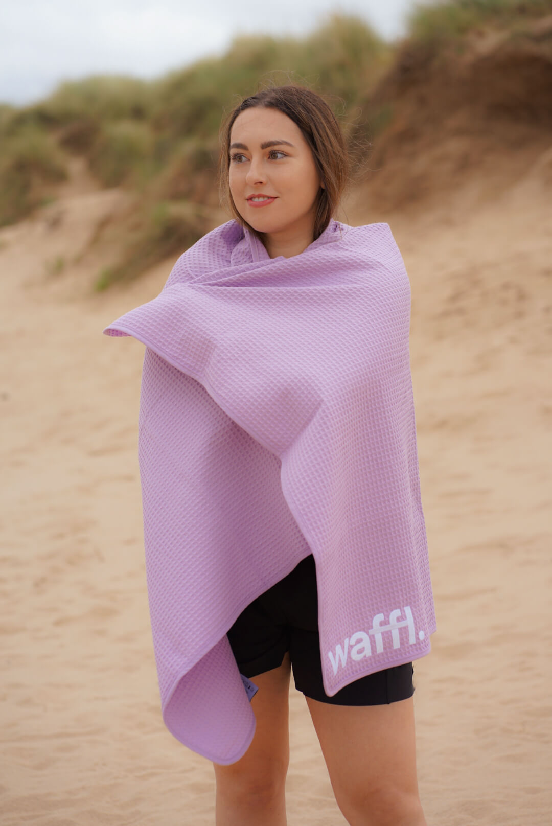 Lilac waffl towel