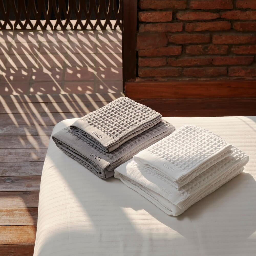 waffl Bath Sheet - White