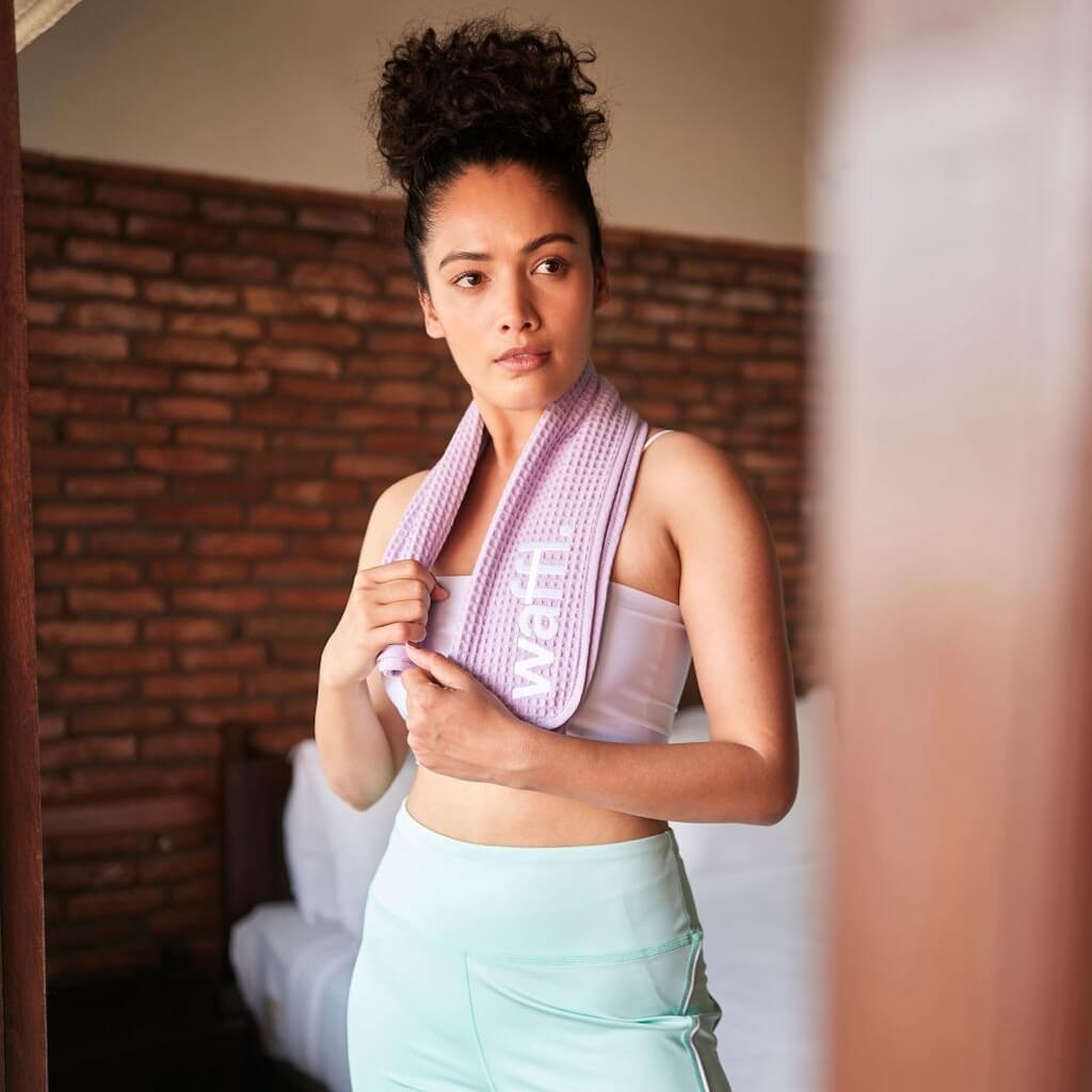 waffl mini towel - Lilac