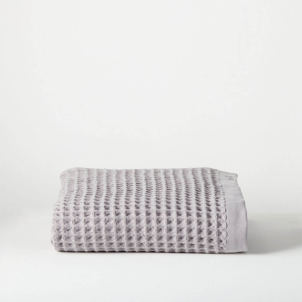 waffl Bath Sheet - Stone Grey