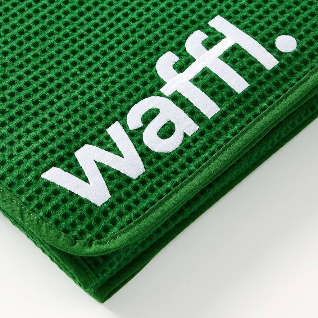 waffl mini towel - bottle green