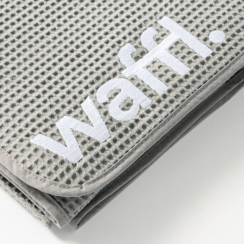 waffl mini towel - stone grey