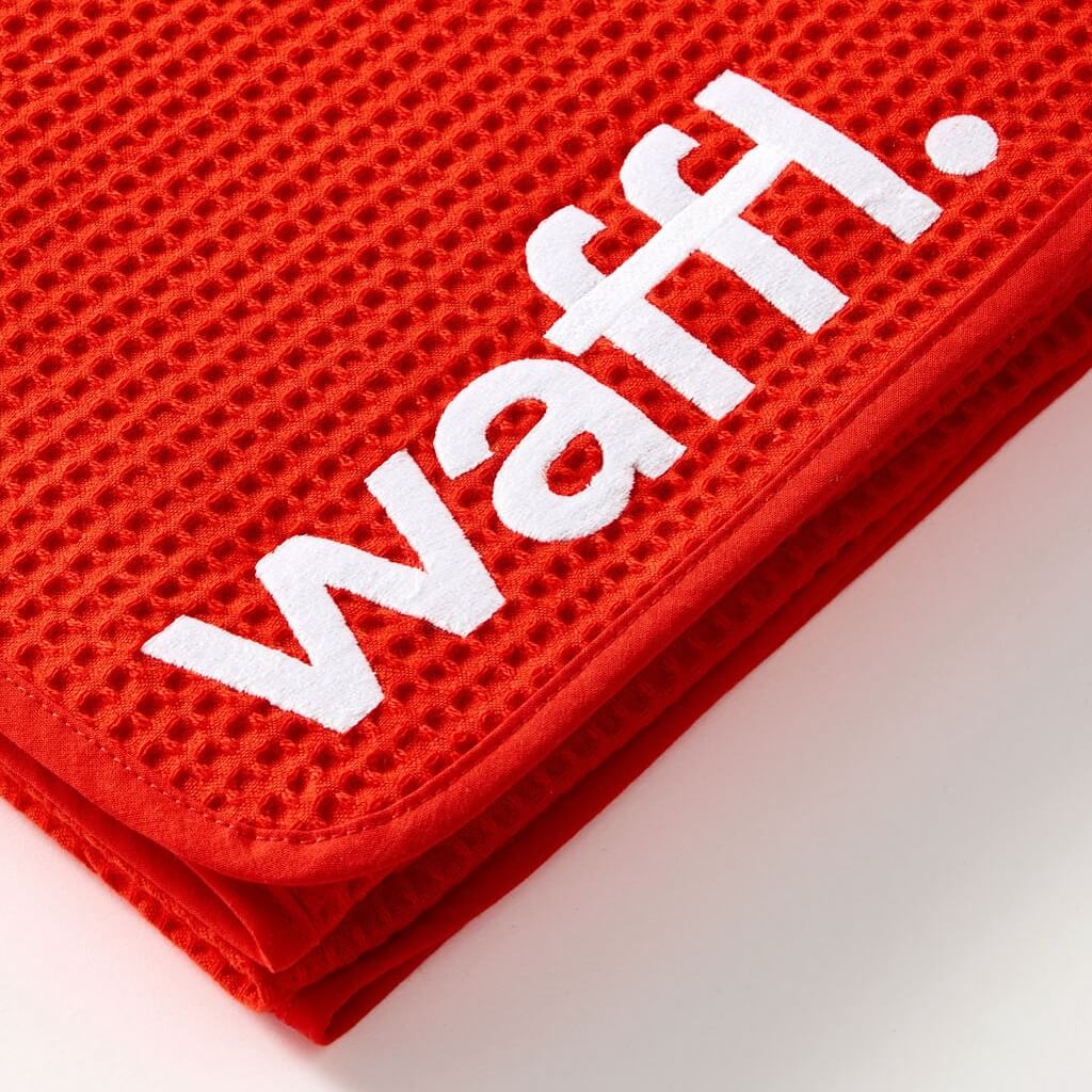 Red waffl towel