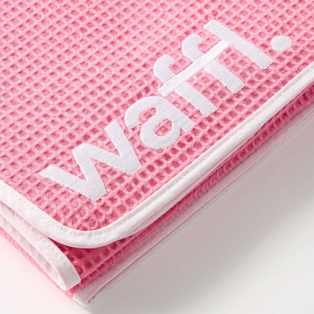 Flamingo Pink waffl towel