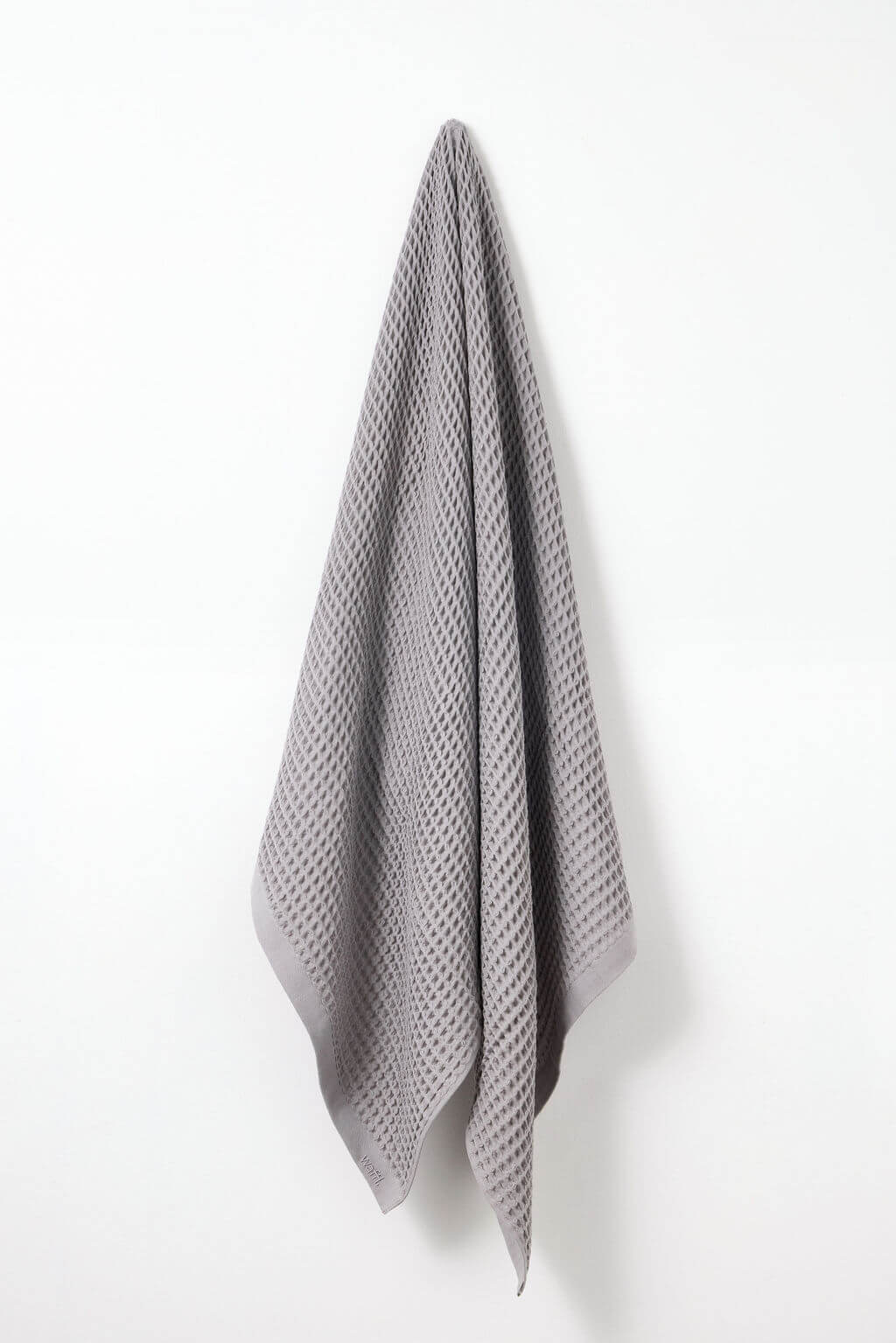 waffl Bath Sheet - Stone Grey