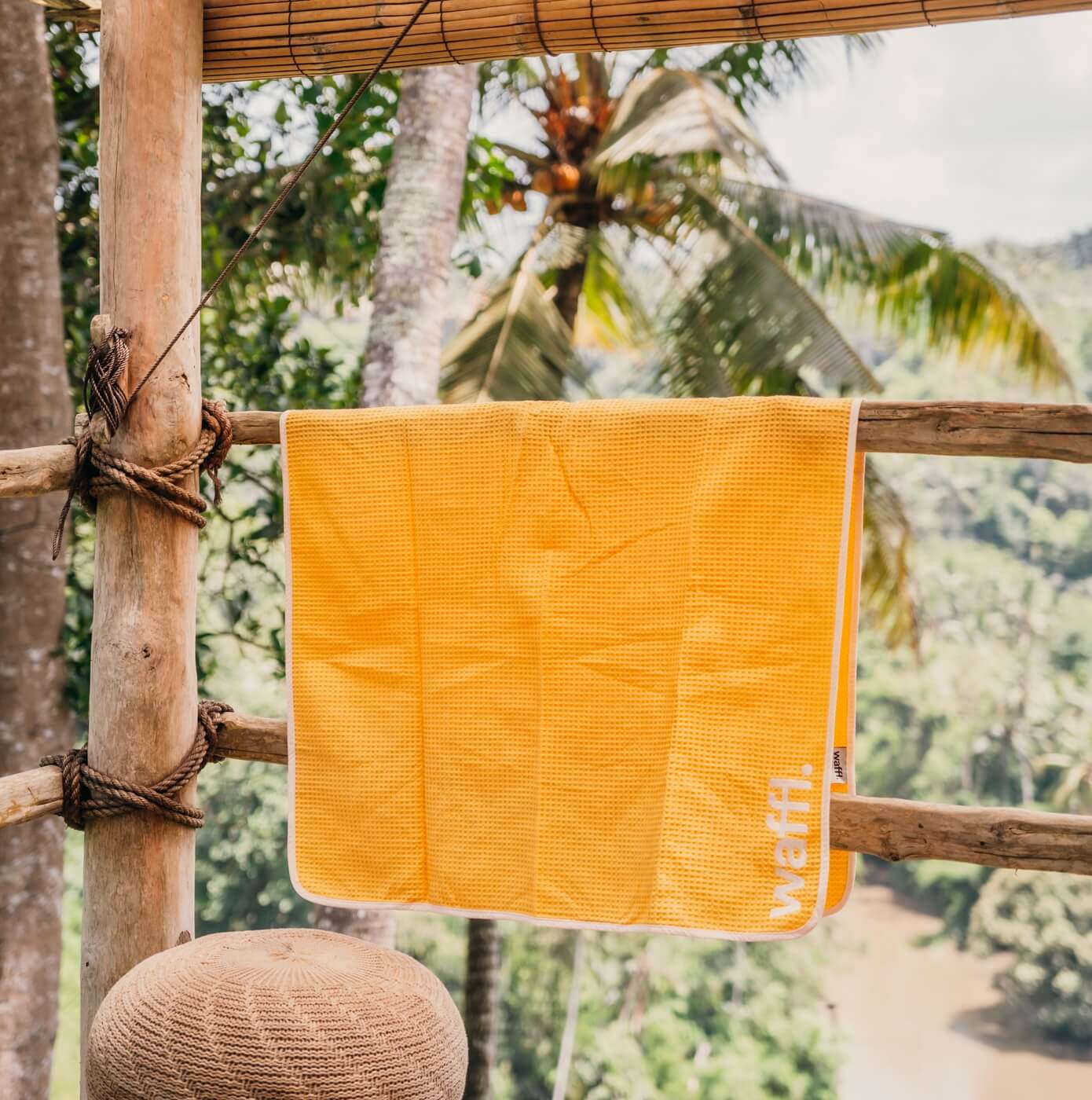 Solar Yellow waffl towel