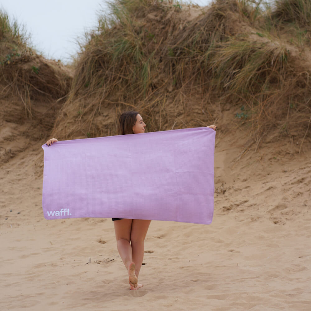 Lilac waffl towel